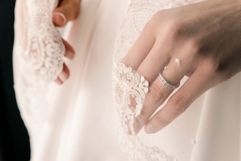 The Circular Ring 2 worn on a fingertip